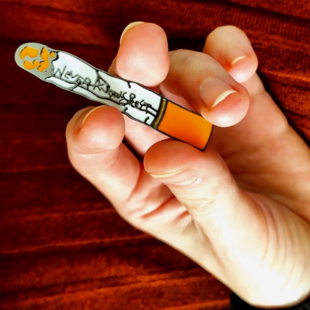 Enamel Cigarette Pin